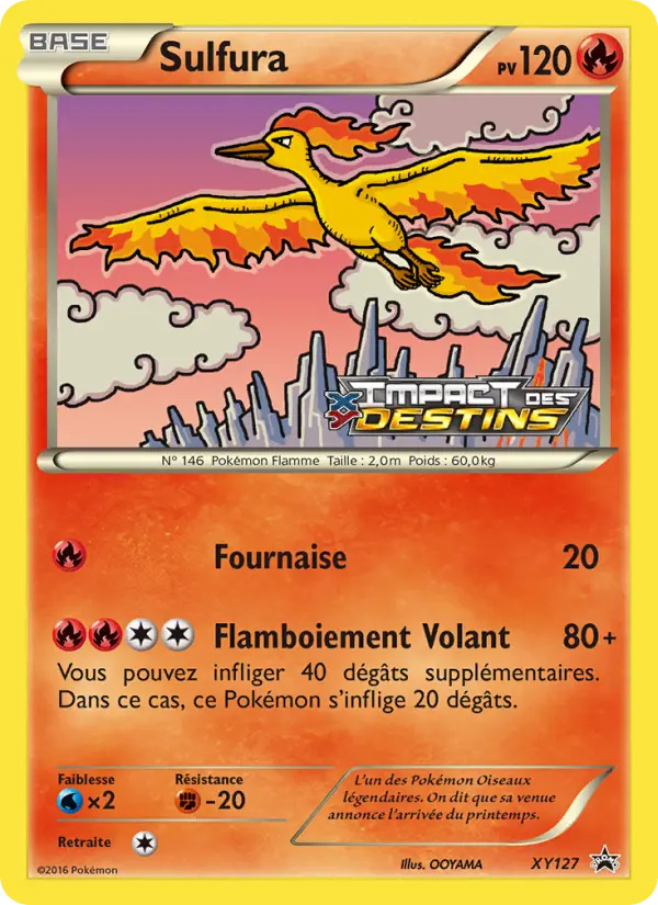 Scan HD carte Pokémon Sulfura XY127/211 — Promo XY