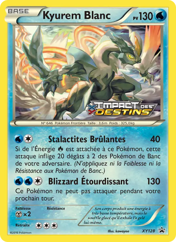 Scan HD carte Pokémon Kyurem Blanc XY128/211 — Promo XY
