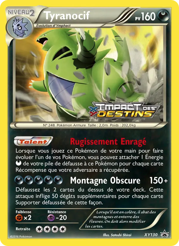 Scan HD carte Pokémon Tyranocif XY130/211 — Promo XY