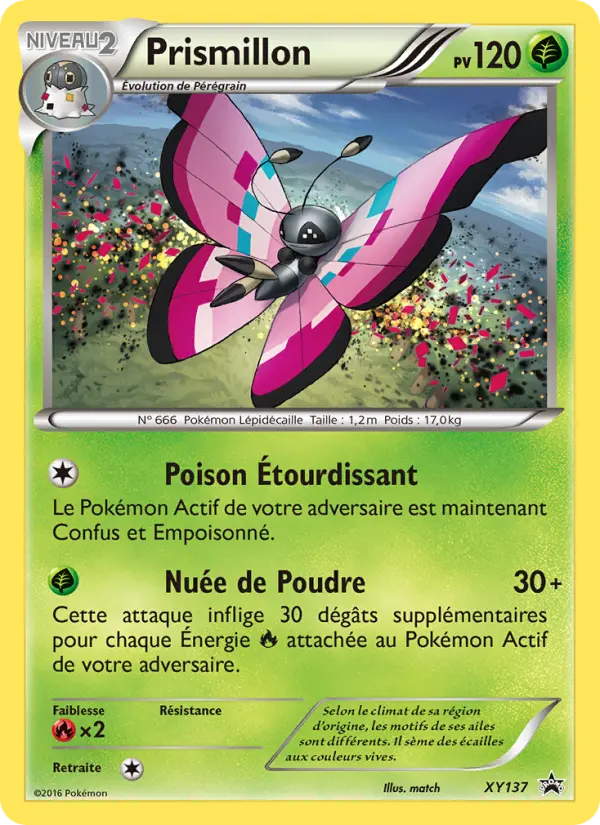 Scan HD carte Pokémon Prismillon XY137/211 — Promo XY