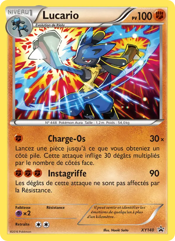 Scan HD carte Pokémon Lucario XY140/211 — Promo XY
