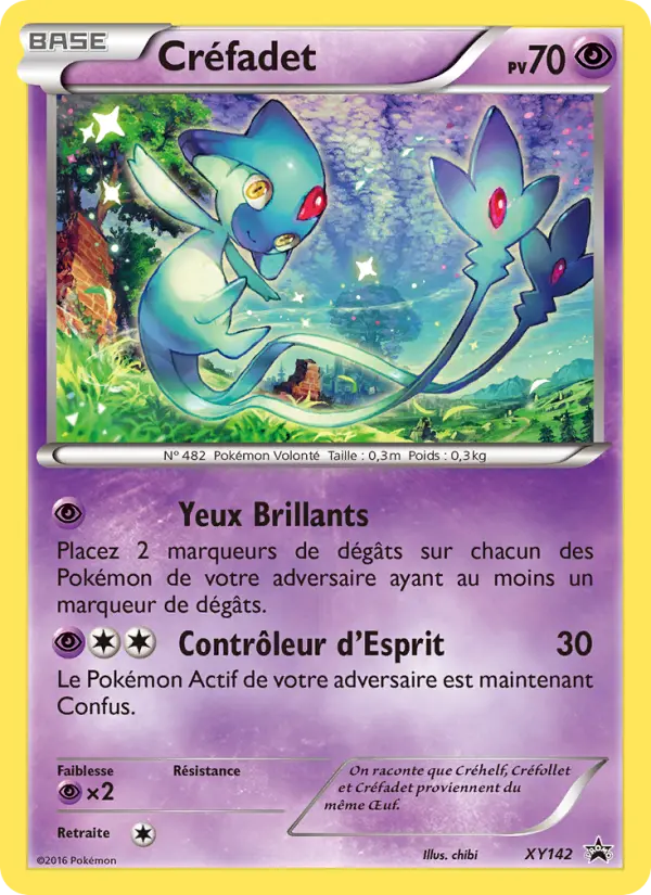 Scan HD carte Pokémon Créfadet XY142/211 — Promo XY