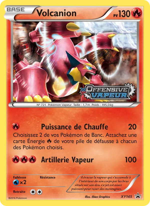 Scan HD carte Pokémon Volcanion XY145/211 — Promo XY