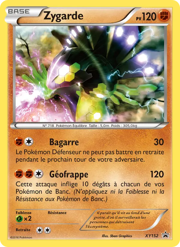 Scan HD carte Pokémon Zygarde XY152/211 — Promo XY