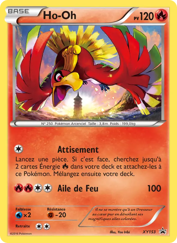 Scan HD carte Pokémon Ho-Oh XY153/211 — Promo XY