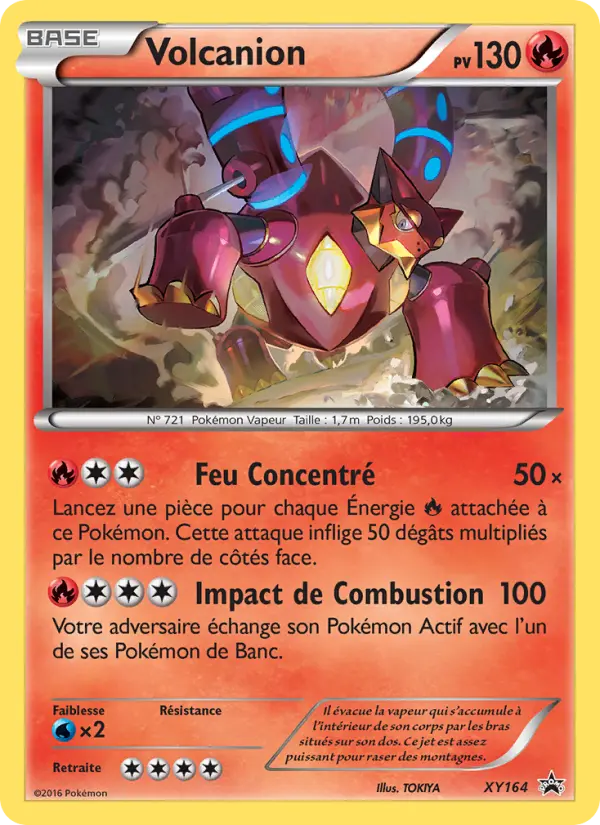 Scan HD carte Pokémon Volcanion XY164/211 — Promo XY