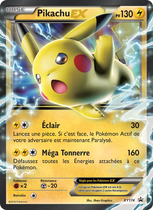 Scan HD carte Pokémon Pikachu-EX XY174/211 — Promo XY