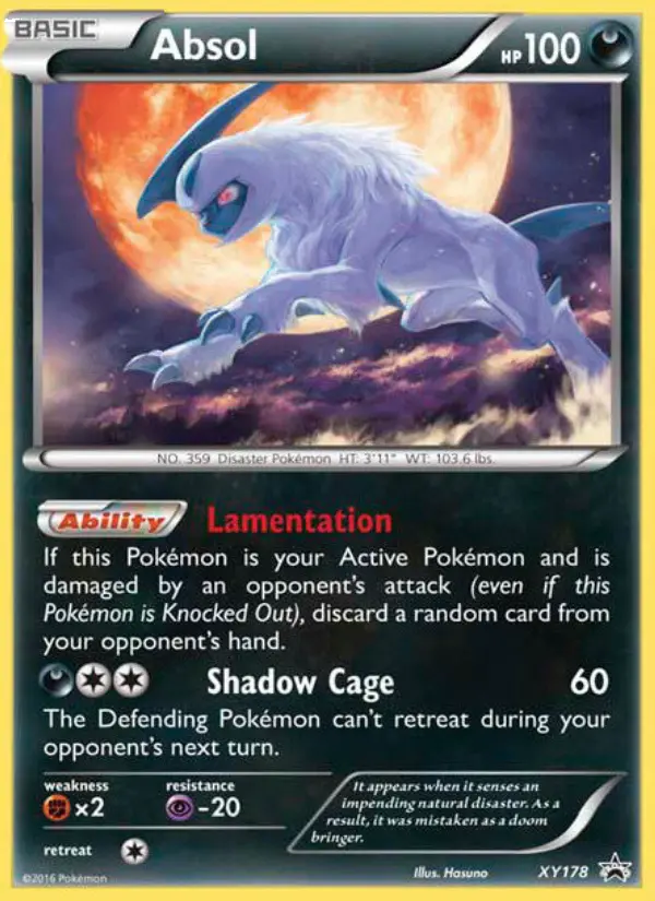 Scan HD carte Pokémon Absol XY178/211 — Promo XY