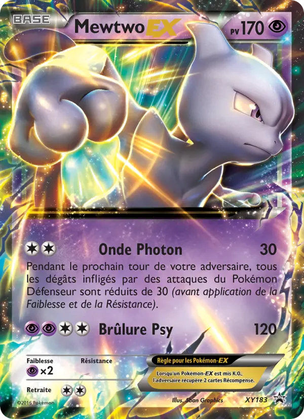 Scan HD carte Pokémon Mewtwo-EX XY183/211 — Promo XY