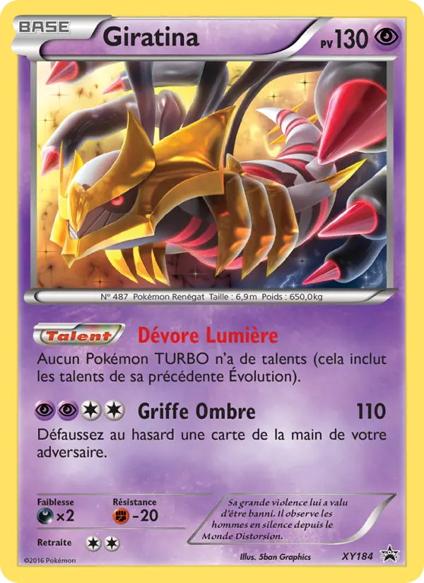 Scan HD carte Pokémon Giratina XY184/211 — Promo XY