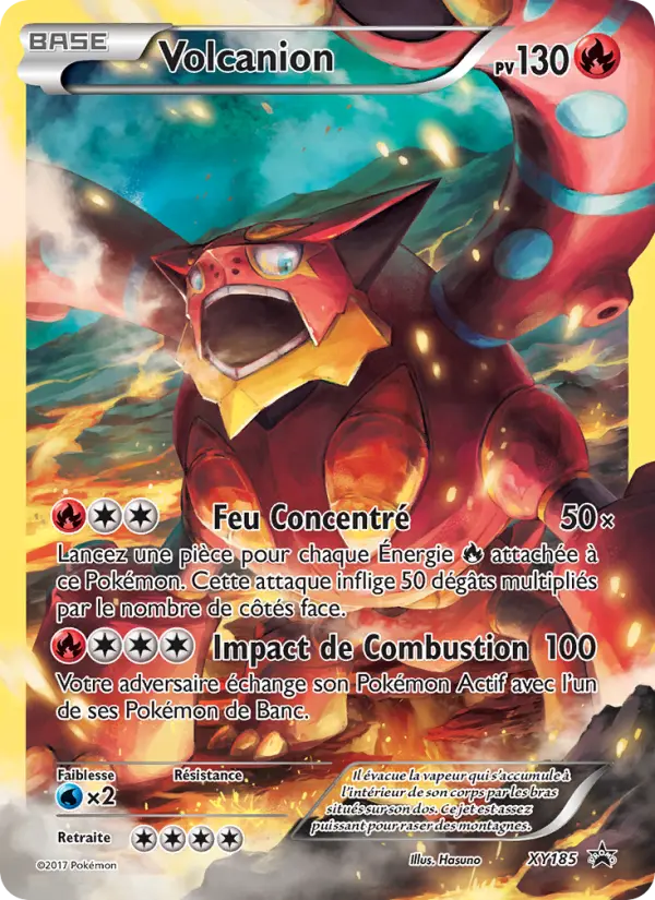 Scan HD carte Pokémon Volcanion XY185/211 — Promo XY