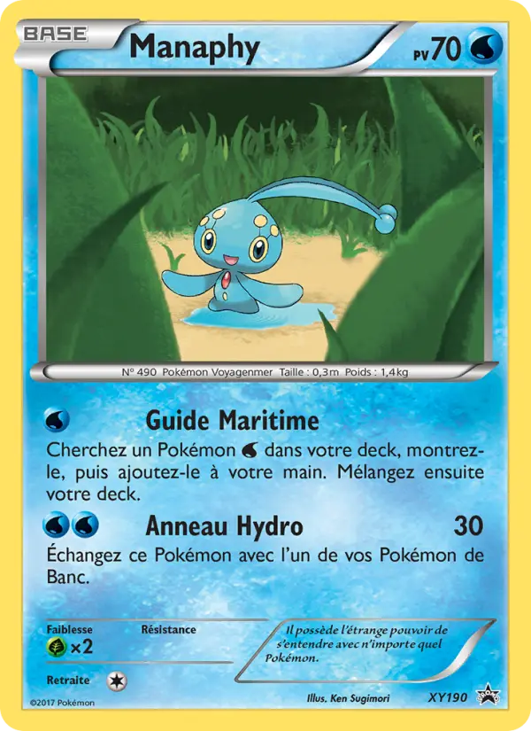 Scan HD carte Pokémon Manaphy XY190/211 — Promo XY