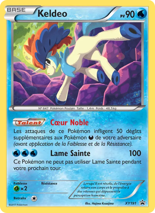 Scan HD carte Pokémon Keldeo XY191/211 — Promo XY