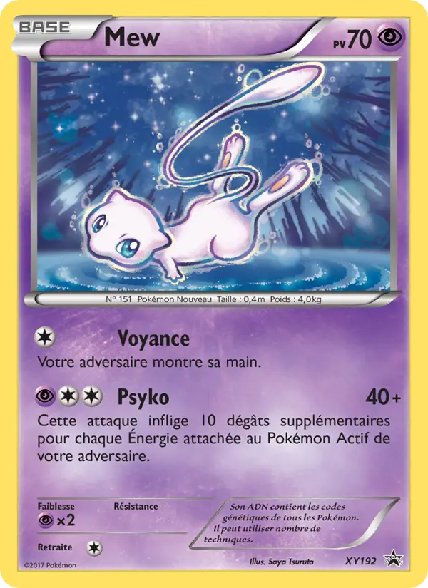 Scan HD carte Pokémon Mew XY192/211 — Promo XY