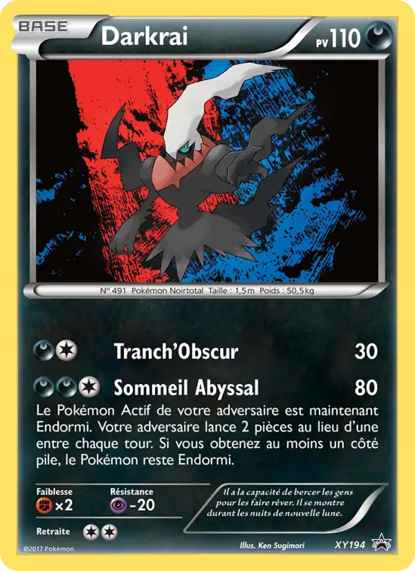 Scan HD carte Pokémon Darkrai XY194/211 — Promo XY