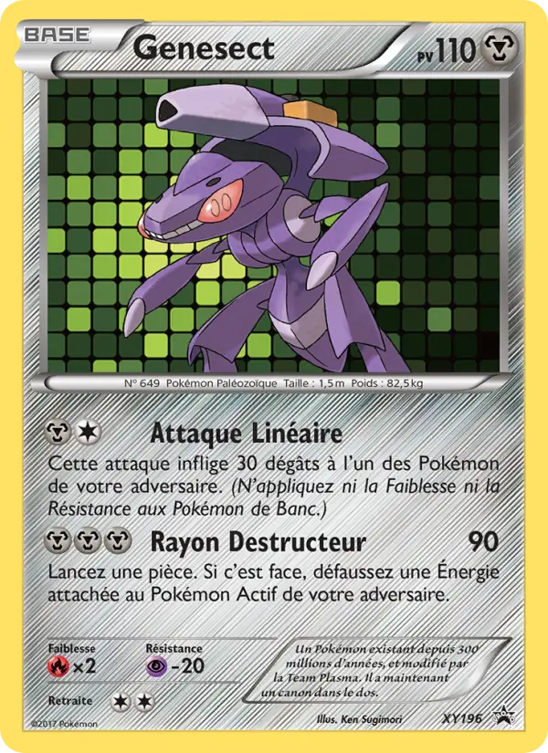 Scan HD carte Pokémon Genesect XY196/211 — Promo XY