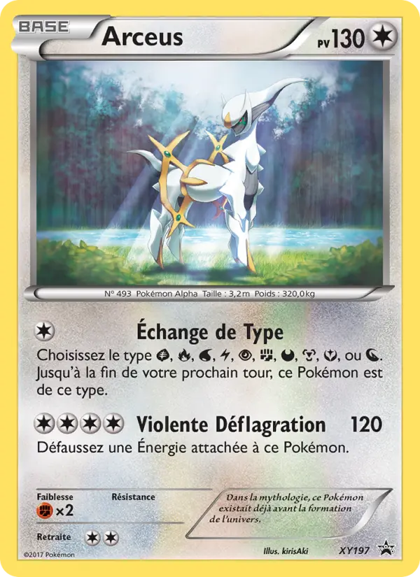 Scan HD carte Pokémon Arceus XY197/211 — Promo XY