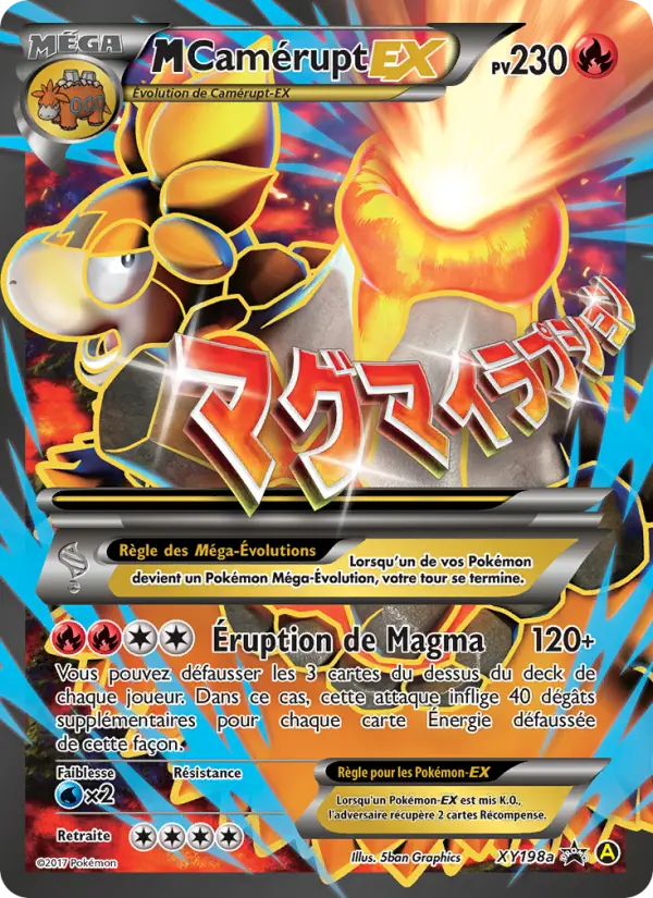 Scan HD carte Pokémon M-Camérupt-EX XY198a/211 — Promo XY