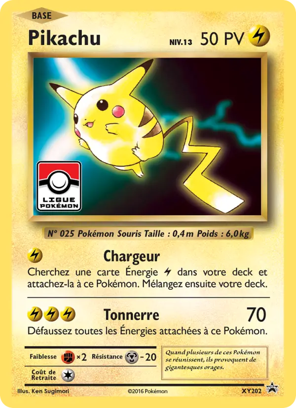 Scan HD carte Pokémon Pikachu XY202/211 — Promo XY