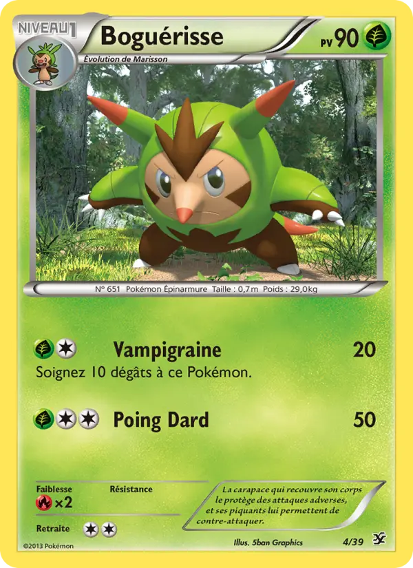 Scan HD carte Pokémon Boguérisse 4/39 — Bienvenue à Kalos