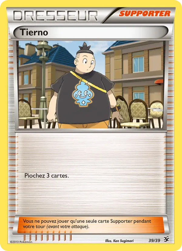 Scan HD carte Pokémon Tierno 39/39 — Bienvenue à Kalos