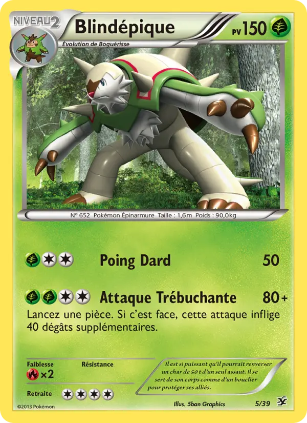 Scan HD carte Pokémon Blindépique 5/39 — Bienvenue à Kalos