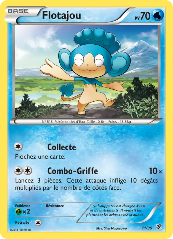 Scan HD carte Pokémon Flotajou 11/39 — Bienvenue à Kalos