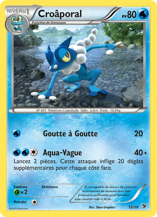 Scan HD carte Pokémon Croâporal 13/39 — Bienvenue à Kalos