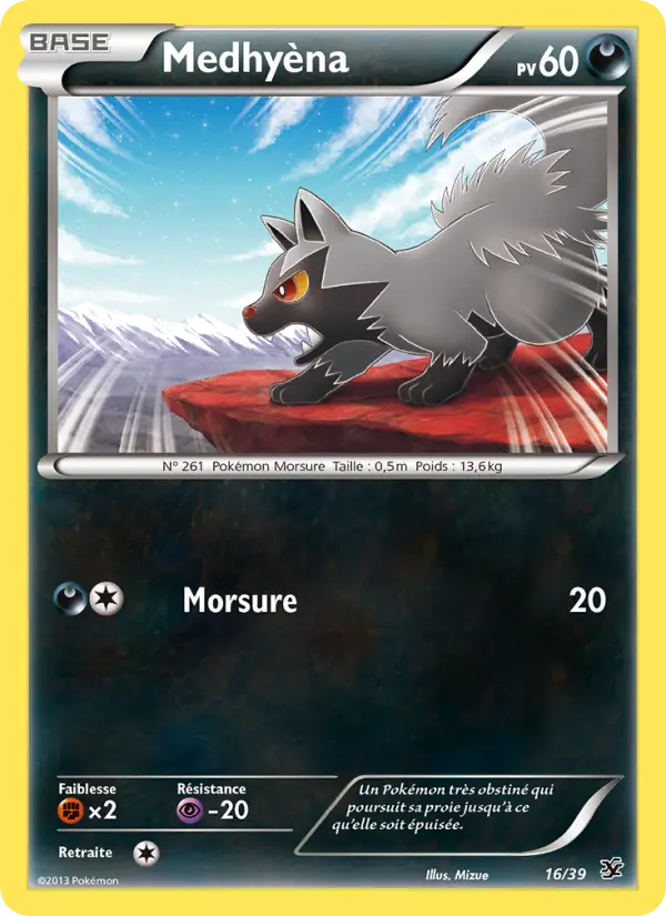 Scan HD carte Pokémon Medhyèna 16/39 — Bienvenue à Kalos