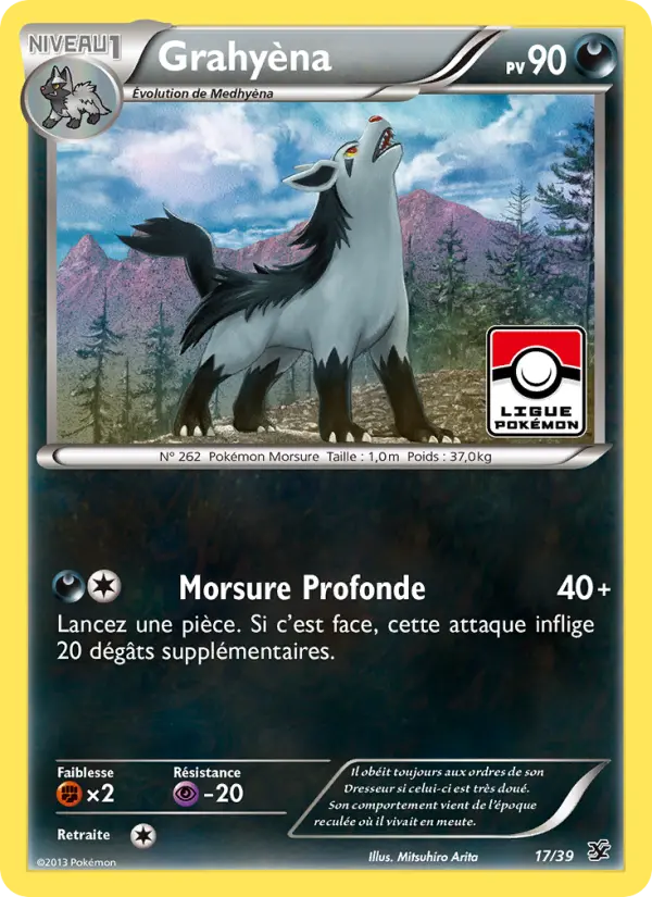 Scan HD carte Pokémon Grahyèna 17/39 — Bienvenue à Kalos