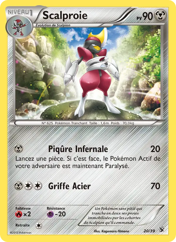 Scan HD carte Pokémon Scalproie 20/39 — Bienvenue à Kalos