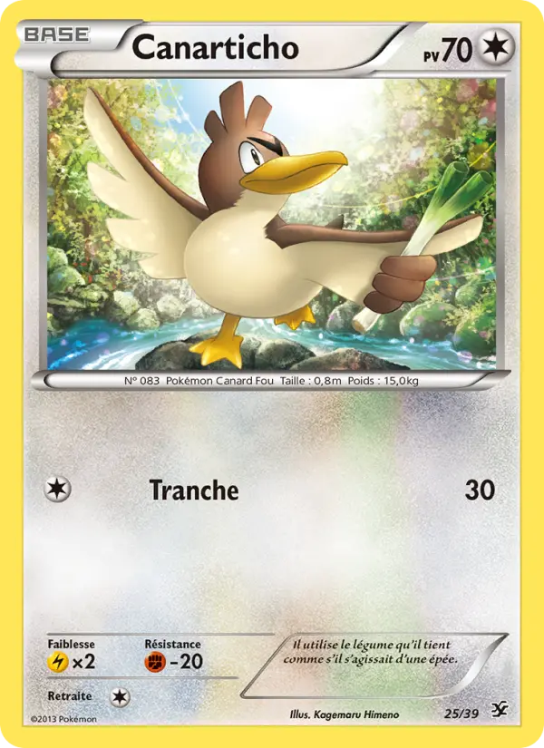 Scan HD carte Pokémon Canarticho 25/39 — Bienvenue à Kalos