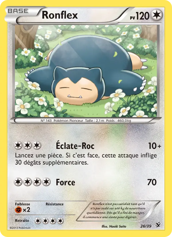 Scan HD carte Pokémon Ronflex 26/39 — Bienvenue à Kalos
