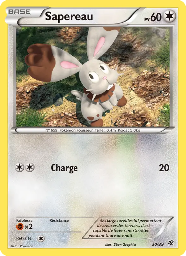 Scan HD carte Pokémon Sapereau 30/39 — Bienvenue à Kalos