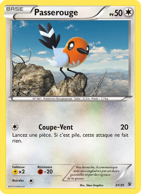 Scan HD carte Pokémon Passerouge 31/39 — Bienvenue à Kalos