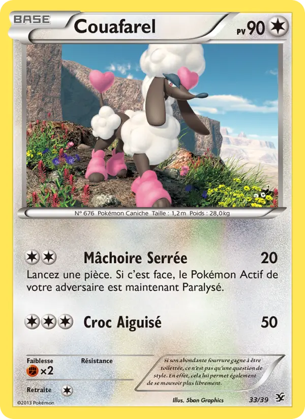 Scan HD carte Pokémon Couafarel 33/39 — Bienvenue à Kalos