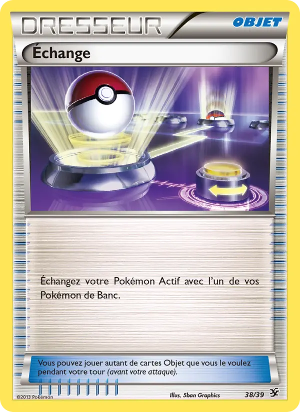 Scan HD carte Pokémon Échange 38/39 — Bienvenue à Kalos