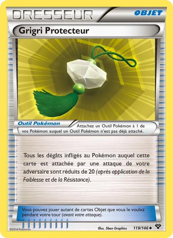 Scan HD carte Pokémon Grigri Protecteur 119/146 — XY