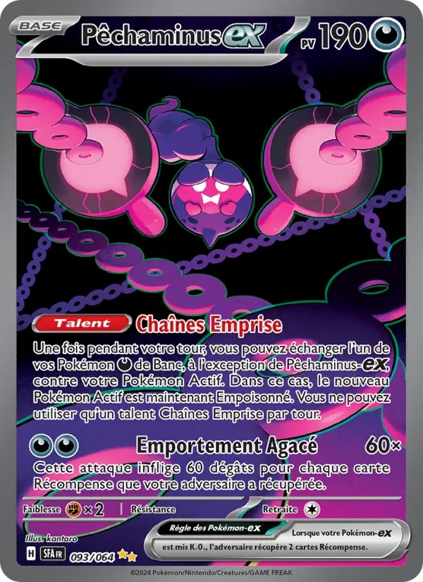 Scan HD carte Pokémon Pêchaminus-ex 093/64 — Fable Nébuleuse