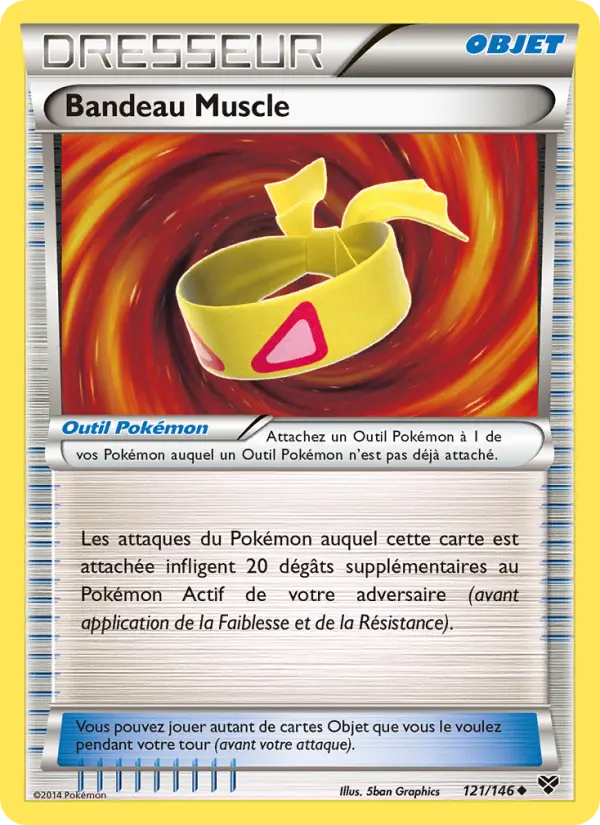 Scan HD carte Pokémon Bandeau Muscle 121/146 — XY