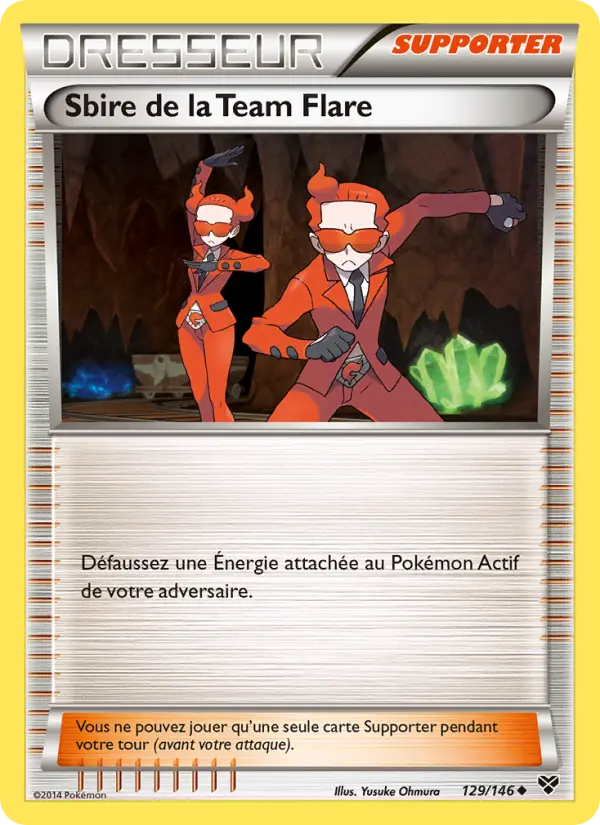 Scan HD carte Pokémon Sbire de la Team Flare 129/146 — XY