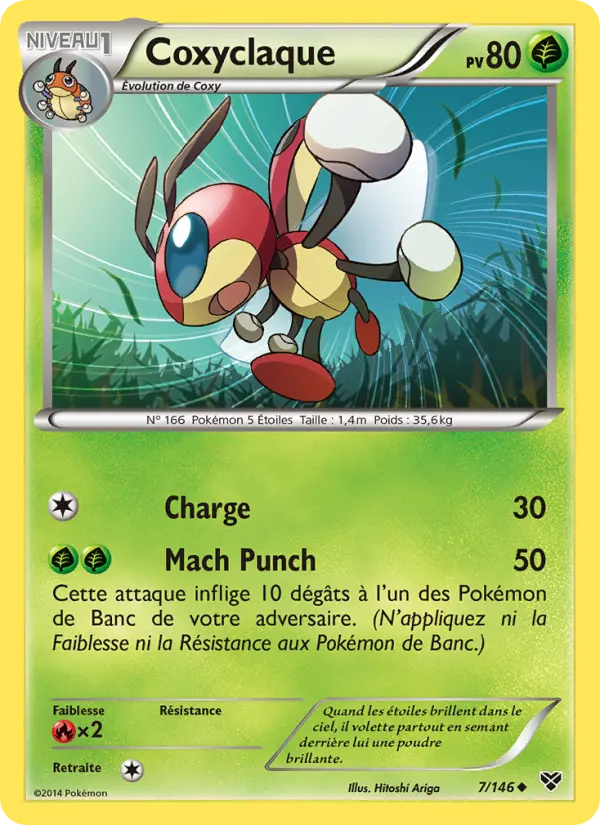 Scan HD carte Pokémon Coxyclaque 7/146 — XY
