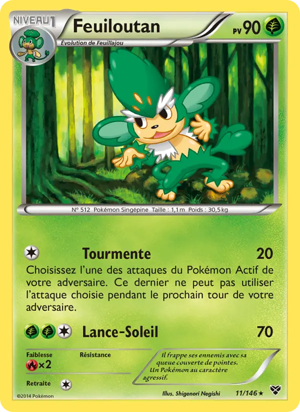 Scan HD carte Pokémon Feuiloutan 11/146 — XY