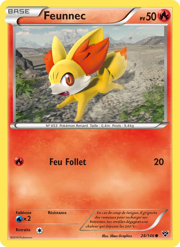 Scan HD carte Pokémon Feunnec 24/146 — XY