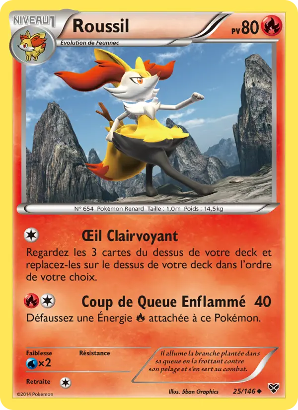 Scan HD carte Pokémon Roussil 25/146 — XY