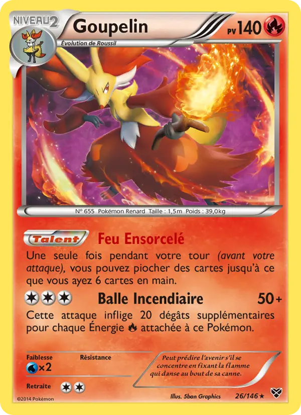 Scan HD carte Pokémon Goupelin 26/146 — XY