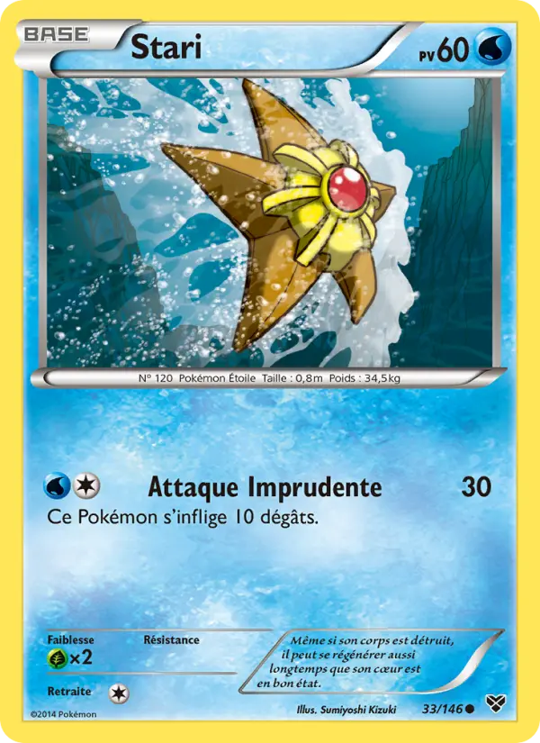 Scan HD carte Pokémon Stari 33/146 — XY