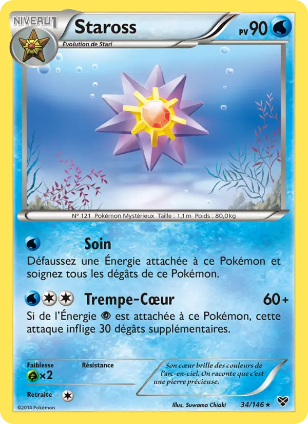 Scan HD carte Pokémon Staross 34/146 — XY