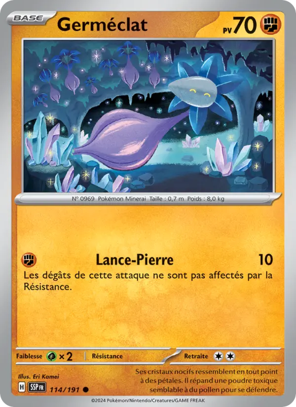 Scan HD carte Pokémon Germéclat 114/191 — Étincelles Déferlantes