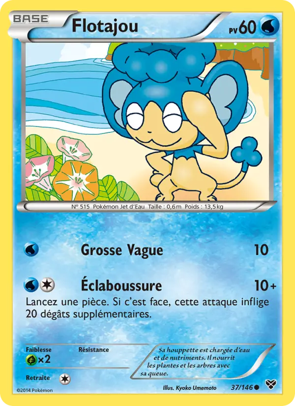 Scan HD carte Pokémon Flotajou 37/146 — XY